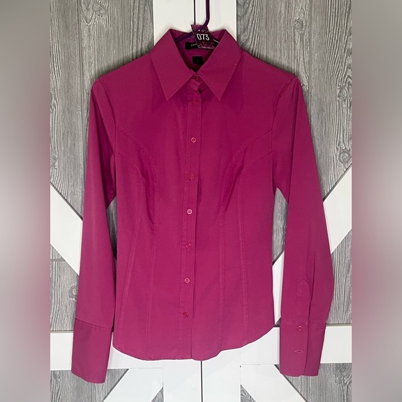 Express Tops - 073. Express Magenta Button-Down Shirt size 4